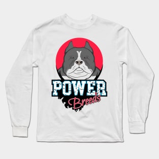 American Bully | Black White Power Breeds Long Sleeve T-Shirt